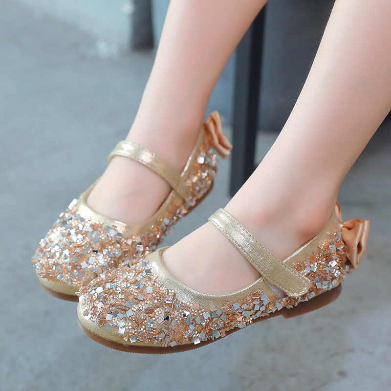 little girls gold shoes