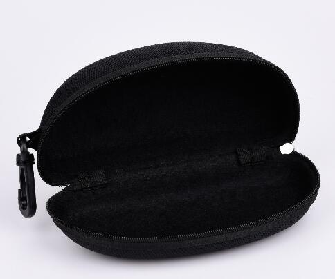 

hard case Zipper man Box Compression Glasses Case Black Metal Plastic Sports sun glasses black case box free shipping
