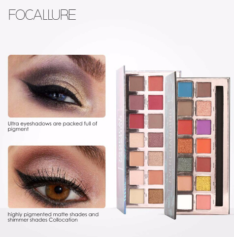 

14Colors Eyeshadow Palette Matte Glitter Shimmer Tropical Vacation Eyeshadow Palette with Brush, Multi