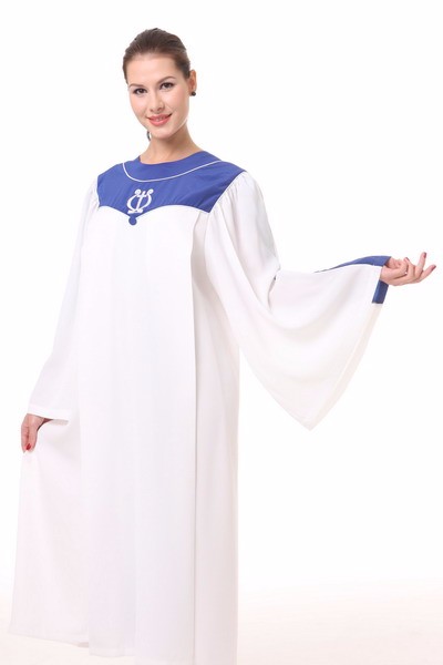 

Bible gown robe wear Clothes european version of the Bible costume garment women Church Gospel Choir Robe Gown & Blue Red crossing White