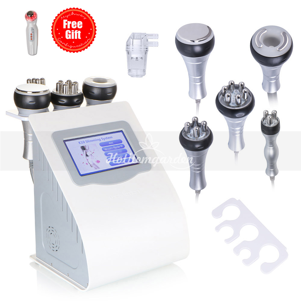 5in1 Ultrasonic Photon Skin Care Device + 40K Cavitation Vacuum Fat Loss Sextupole Multipolar RF Lifting Tighten Slimming Machine