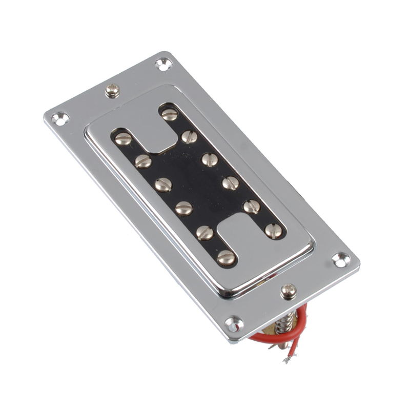 

Mini Style Two Line 12 Hole Electric Guitar Humbucker Pickup for LP Guitar Chrome