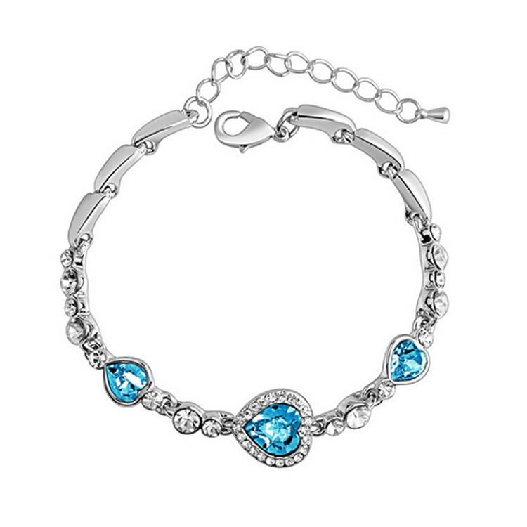 

"Titanic" Ocean Heart Bracelet Love Zircon Crystal Diamond Bracelet Wholesale