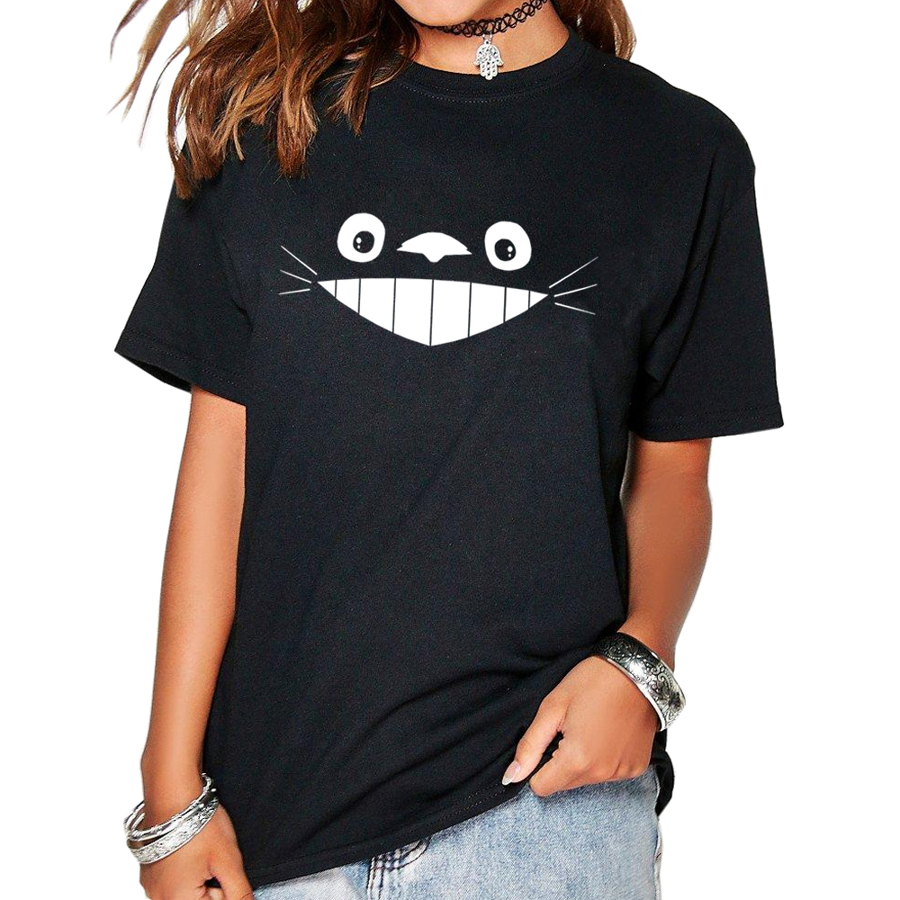 Unicornio Totoro 2019 Mode Harajuku T-Shirt Femmes Drôle Manches Courtes En Coton De Base Geek Jumelé Vogue Anime T-shirt Pour Les Femmes