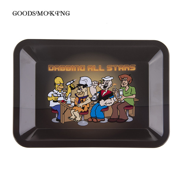 

Rolling Tray Dabbing All Stars Trays With Small size Metal cartoon tray Pallet For Smoking Accessories