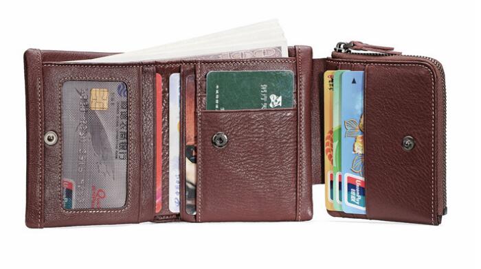 

Men's wallet. Short. Genuine leather. Soft cowhide. Men's billfold. Zero purse. Small. 10.8cm*9cm*2.8cm. Monochromatic. Wallets. Card bag., Blue