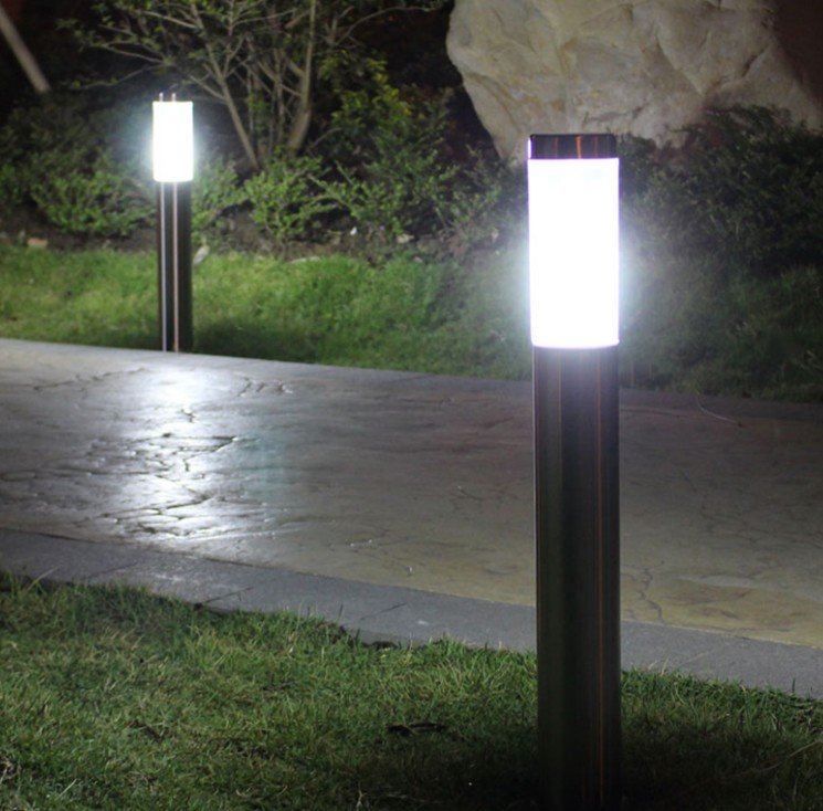 

LED Outdoor Lawn Lamp IP65 Waterproof 12V 110V 220V E27 Garden Stainless steel lights Courtyard Lights Landscape Lamp LLFA