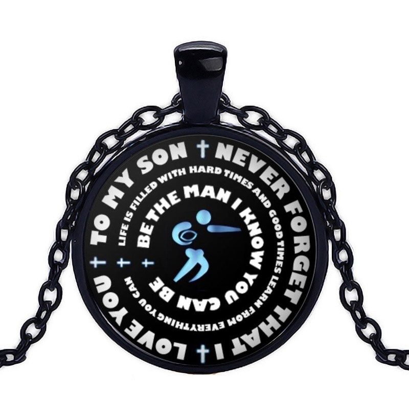 

Hot Details about Rugby Necklace Silver/ Gold Pendant -To My Son - Personalised Gift From Mom Dad