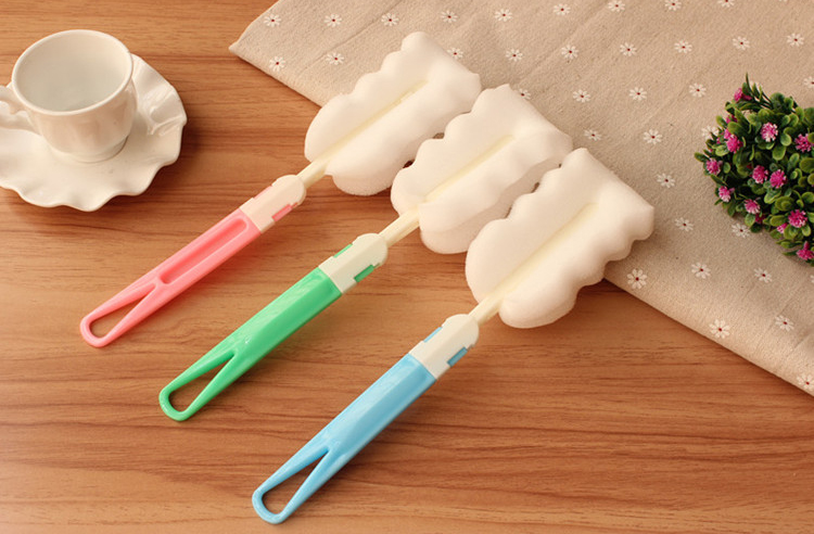 

2018 New for Cup Long Handle Soft Sponge Bottle Cleaner Kitchen Tableware Plastic Material Cup Cleanning Brush Tool Home Garden Accessories