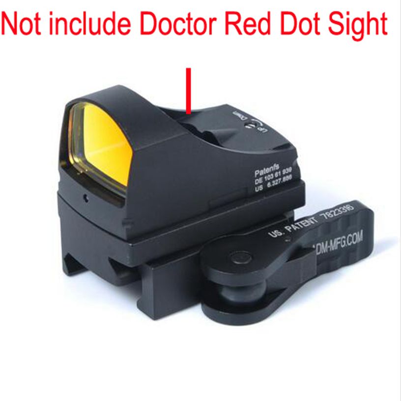 

New Tactical Docter Mini Red Dot Sight Mount Full Co-Witness Mount With QD Auto Lock fit 20 Weaver Picatinny Rail, Black