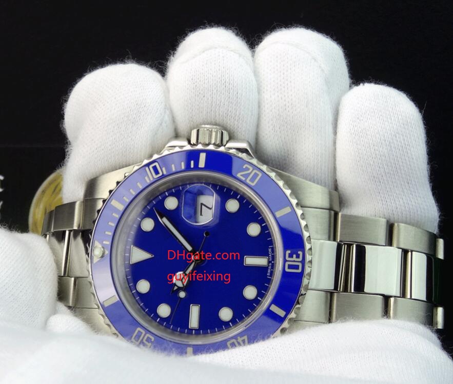 

Luxury Men Watches 40mm 116619 Blue Dial Ceramic Bezel Classical Date Wristwatches Automatic Mechanical Stainless Steel Bracelet Mens Watch