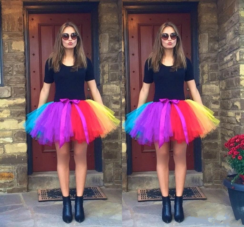 

Spring Summer Colorful Rainbow Petticoat For Bridal Dresses Wedding Accessory Underskirt Short Tulle Skirt Ready To Wear Free Size, Same as picture