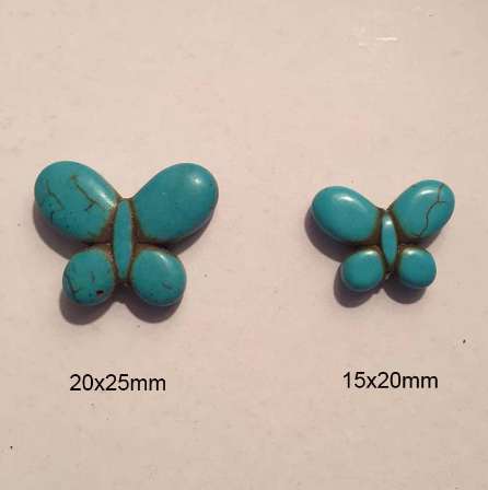 

10pcs Two size 15x20mm / 20x25mm Turquoises Bead Butterfly Shape For Jewelry Making