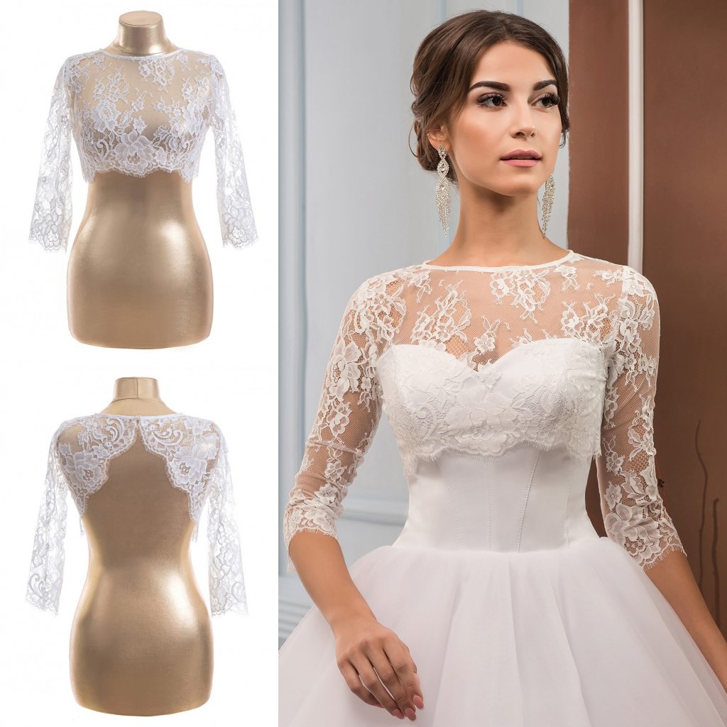 ivory lace bolero wedding