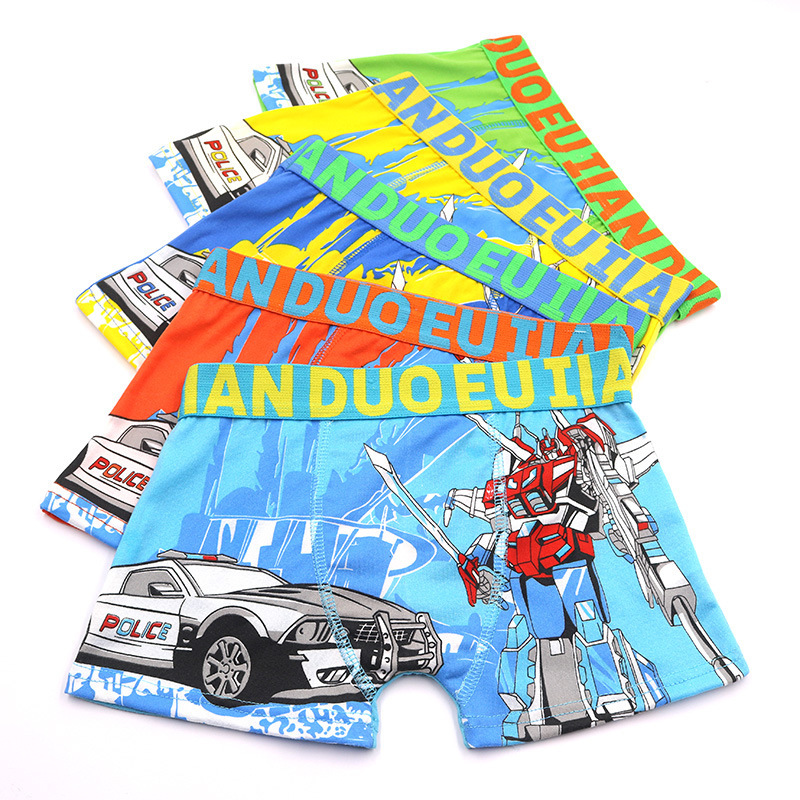 

Cartoon Kids Boy Briefs Children Boxers Underpants Underwear Panties for 2-9Years 5pcs/set, Mix color 1
