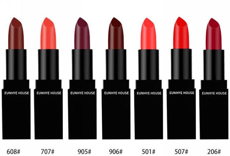 

2018 narrival 7 colors 3CE Eunhye House Limited edition Moisturizing Smooth Color Long Lasting lipstick with black tube, As shown