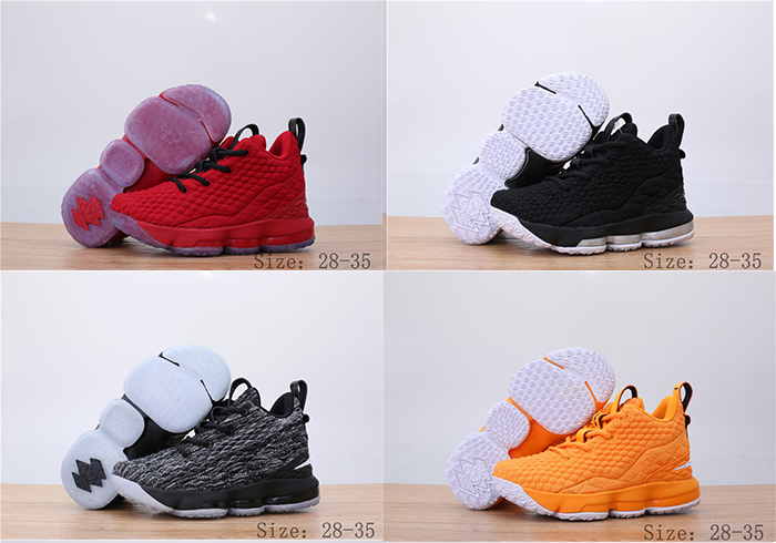 

Cheap Kids girl boy Basketball Shoes Ashes Ghost james 15 Red Black Boys Training Arrival Sports Sneakers 15s Trainer children James