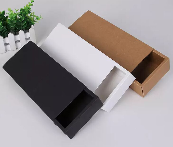 

Eco Friendly Kraft Paper Cardboard Drawer Box Socks Underwear Gift Packaging Boxes 22.5*9.5*4.5CM