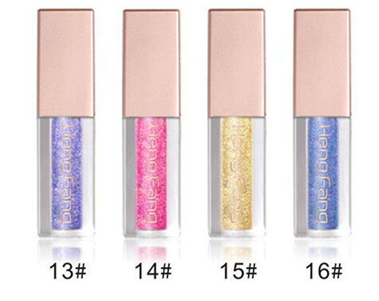 

16 colors/lot Hengfang Metal Liquid Eyeshadow Glitter Eye Shadow Liquid Shimmer Stick Beauty Tool Korea Cosmetic Gift For Girl DHL shipping, Multi