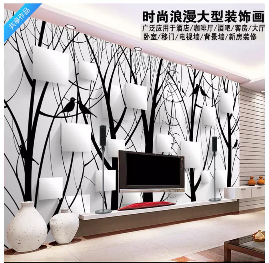 Custom 3d photo wall murals wallpaper 3D modern minimalist abstract tree TV background Home Interior Decor murals wallpapers for walls 3d-image-421102183