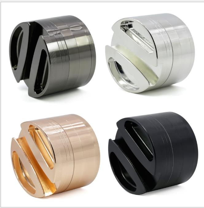

New 75MM Four Layer New Zinc Alloy Double Groove New Tooth Grinder