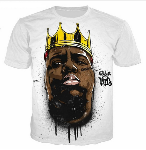 

Notorious B.I.G T-shirts New Fashion Men Women 3D Character T-shirts Casual T Shirt 3D Print T Shirt Tops DC018, The picture color