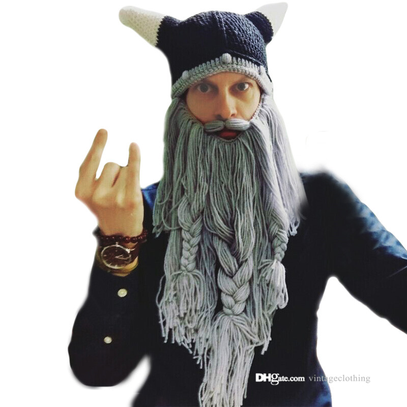 

Halloween Cosplay Costume Party Hat Black Gray Fashion Party Festival Men Pirate Funny Knitted Caps Hat