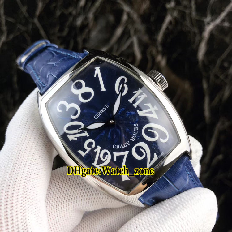 

Cheap New Crazy Hours 8880 CH Automatic Blue Dial Mens Watch Steel Case Blue Leather Strap High Quality Cheap Gents Watches Watch_zone, F-a09e