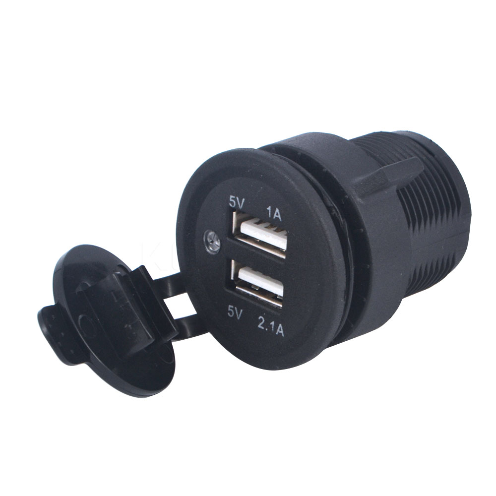 

Mobile Phone Charger Auto Motorcycle Dual USB Socket Charger Power Adapter Outlet Power for Car Truck Motorcycle ATV Boat