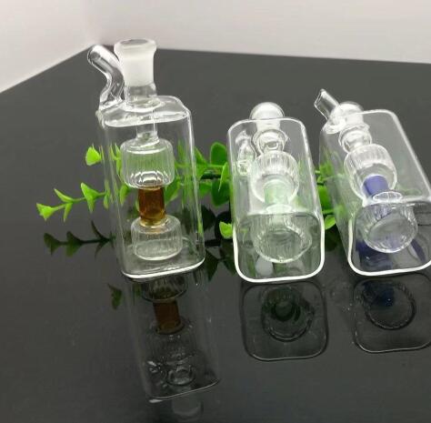 

Mini square glass water bottle Wholesale Glass bongs Oil Burner Glass Water Pipes Oil Rigs Smoking Free