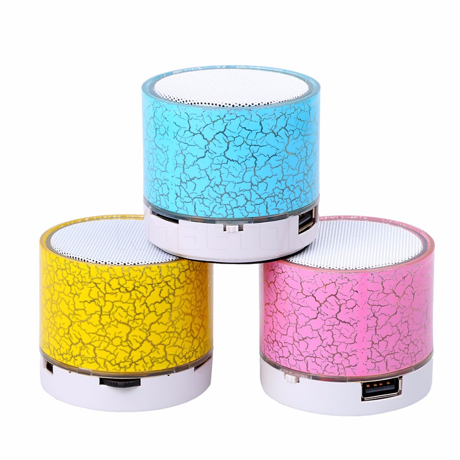 

Portable LED Light Bluetooth Music Speaker Mini Wireless Colorful Speakers Handsfree Stereo Loudspeakers Subwoofer support TF Free DHL