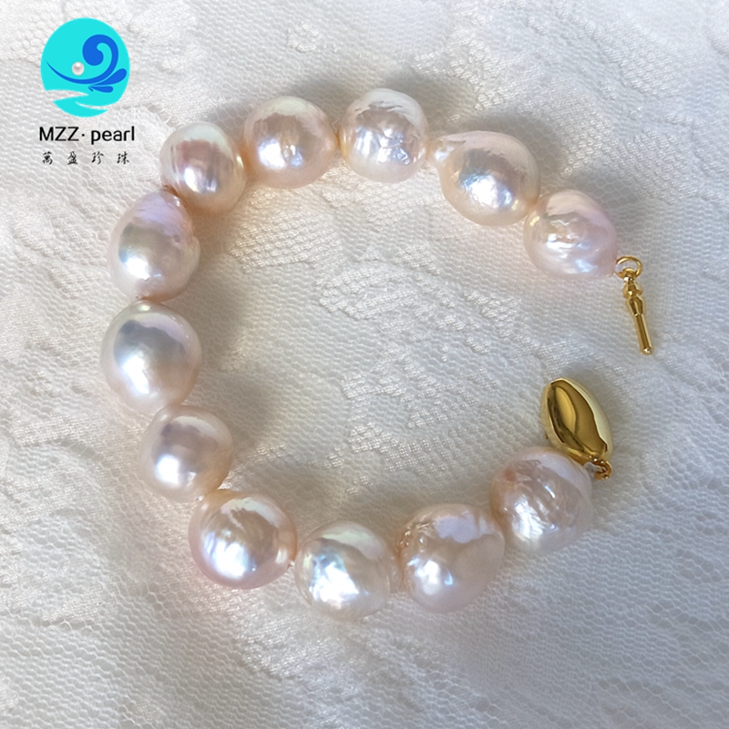 

wholesale high luster drop shape large freshwater pearl beaded bracelets for women