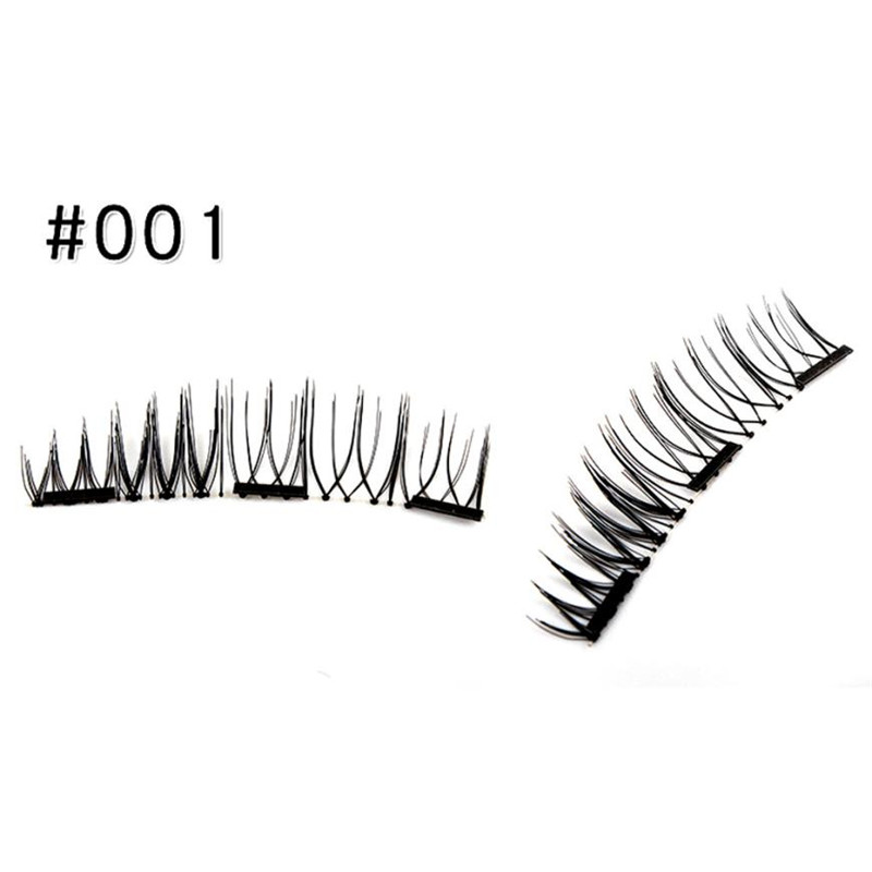 

OutTop 2018 1Pair Double 3D Magnetic False Eyelashes Lashes Extension Handmade 05.22