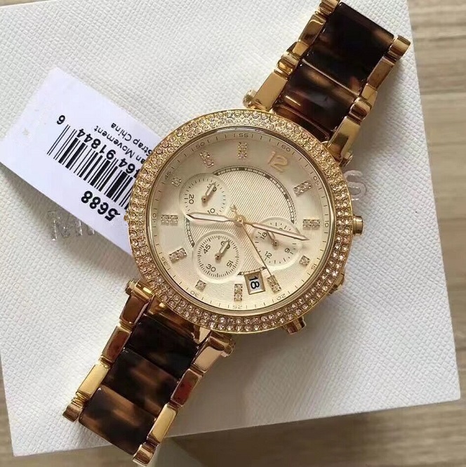 

Fashion lady's favorite! 5688 Rose Gold Amber Quartz Watch, Diamond Stainless Steel Waterproof Watch, Retail and Wholesale + Free Shipping