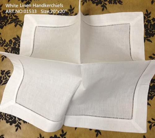 white linen handkerchief
