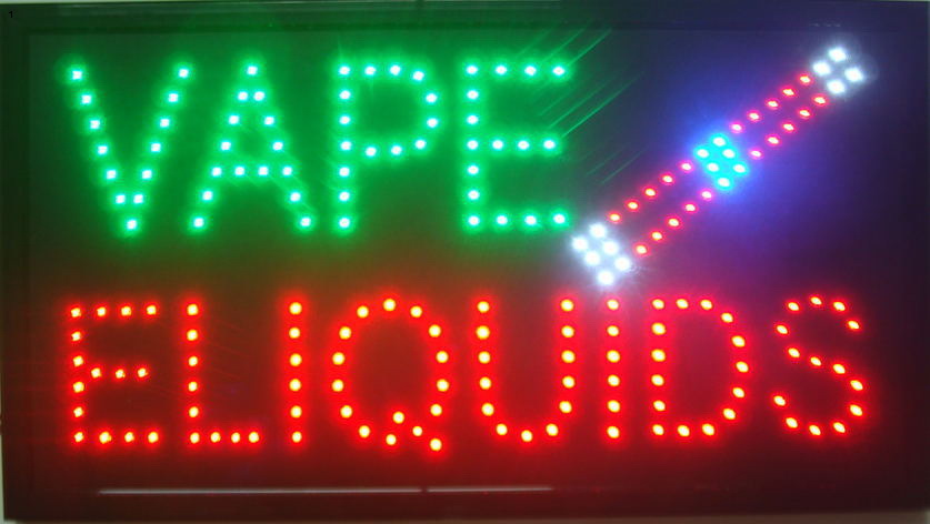 

New arriving super bright led open sign neon sign board open indoor use Vape E-liquid sign wholesale