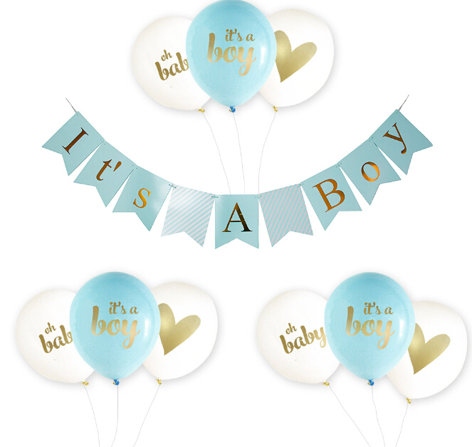 8pcs Baby Shower Photo Booth Props petit garçon fille nouveau né Fête Décoration