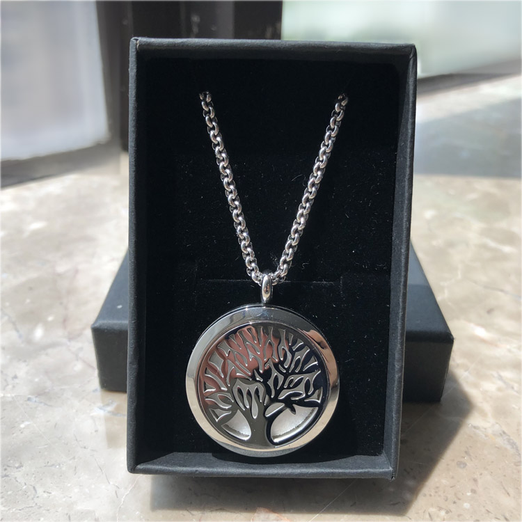 

20 Styles Aromatherapy Essential Oil Diffuser Necklace Locket Pendant, 316L Stainless Steel Jewelry with 24" Chain (Send 6 Felt Pads)