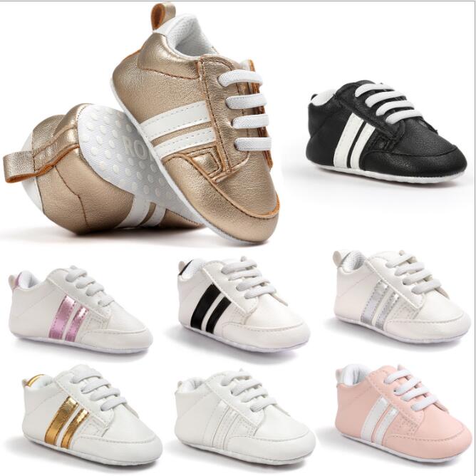

Mix 19 Colors Baby kids Soft PU Leather sneakers Boys Girls Non-slip first walker toddler infant Newborn shoes sneaker footwear