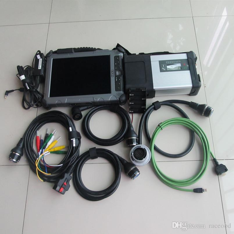 

mb star automotive diagnostic tool sd c5 ssd with laptop ix104 touch screen i 4g diaginose for cars tucks ready to use cables full set