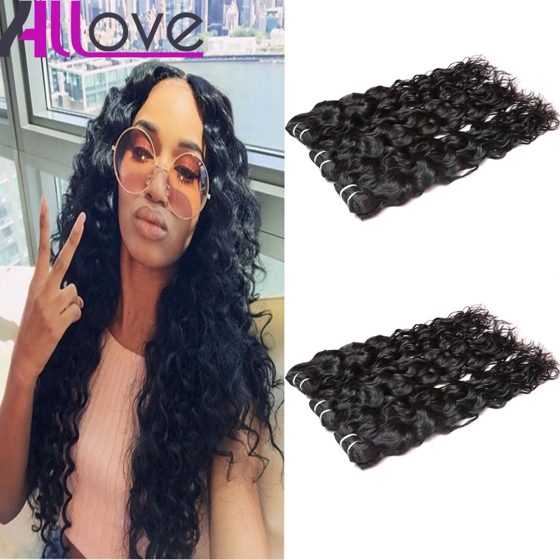 

Cheap Brazilian Hair Wefts 4Bundles Wholesale Unprocessed Peruvian Indian Malaysian Water Wave Virgin Hair Extensions Free Shipping, Natural color