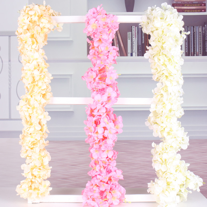 

artificial silk flowers Hydrangea Wisteria Garland vine party wedding decorations silk garlands fake flowers silk wisteria DIY wall wreath, Pink