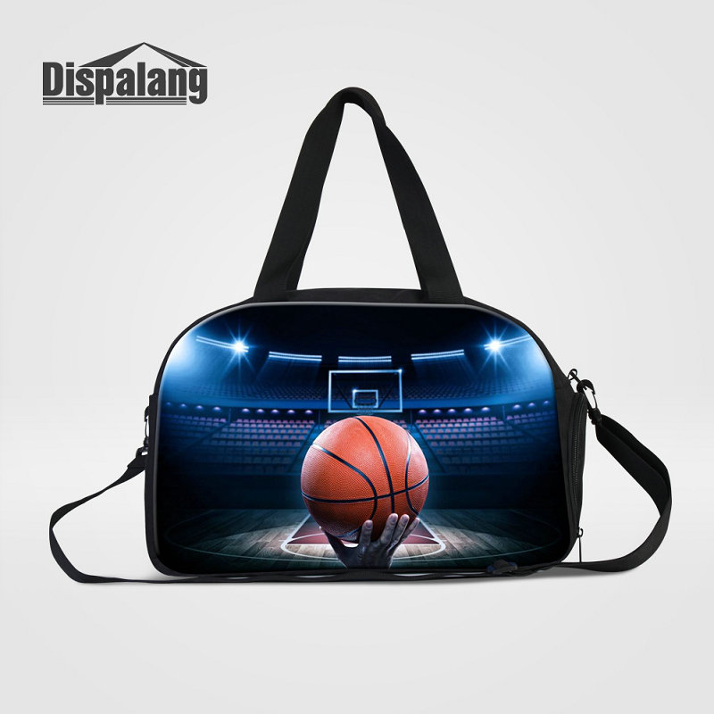 

3D Printing Basketball Travel Duffel Bags Soccer Men's Overnight Sport Bag With Shoes Pocket Football Male Clothes Duffle Hand Luggage Bags, As the picture show