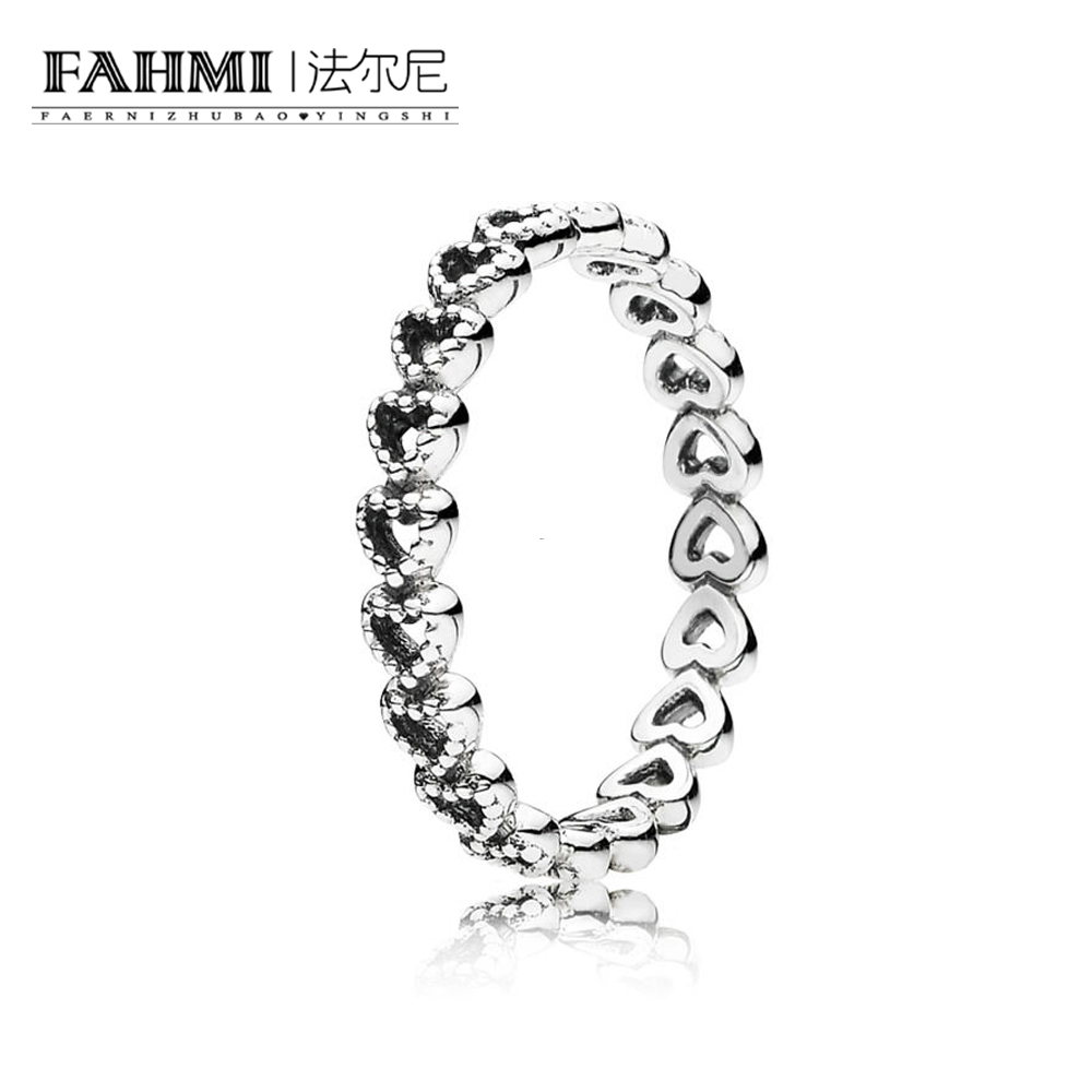 

FAHMI 100% 925 Sterling Silver 1:1 Original Authentic Charm 190980 Temperament Fashion Glamour Retro Ring Wedding Women Jewelry, Slivery;golden