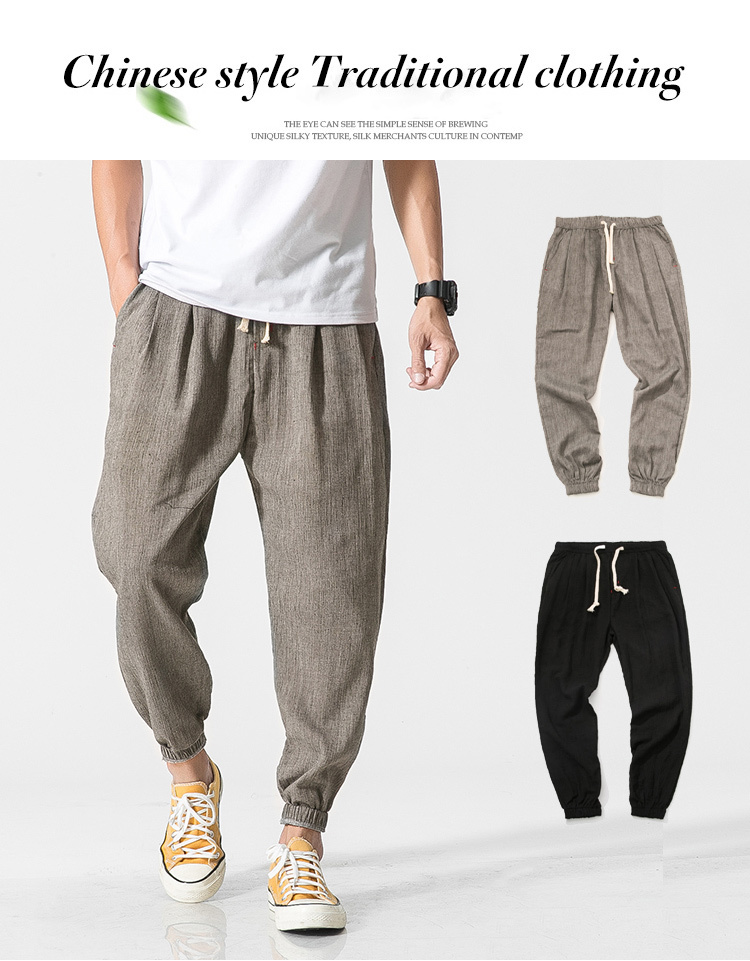 Acquistare MRDONOO 2018 Cotone Lino Casual Harem Pantaloni Uomo Pantaloni  Jogger Uomo Pantaloni Fitness Maschile Stile Tradizionale Cinese Harajuku  K29 C18110901 Economico | Consegna Veloce E Qualità | DHgate Italy