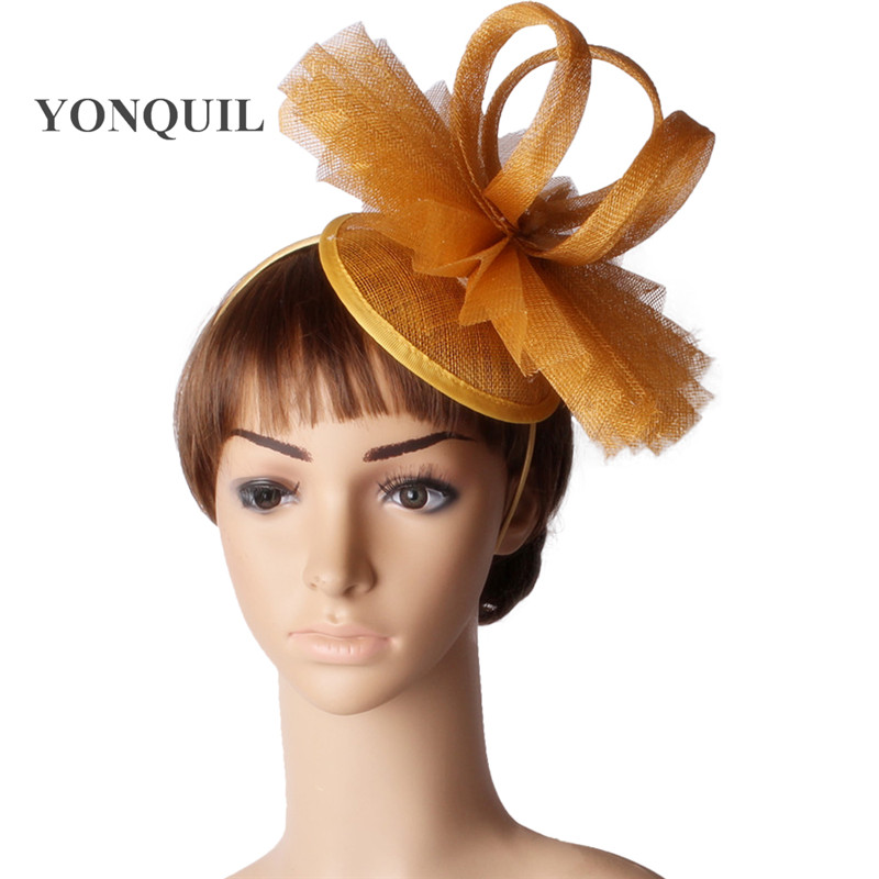 

Free shipping 9 colors sinamay attractive fascinator hats nice bridal hair accessories women party headpiece 6pieces/lot MSF2055