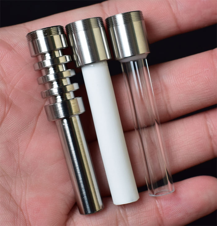 

Replacement Thread Titanium Ceramic Quartz Tips Nail For Nectar ColleKits Micro Nectar Collector v4 kit Gr2 Titanium