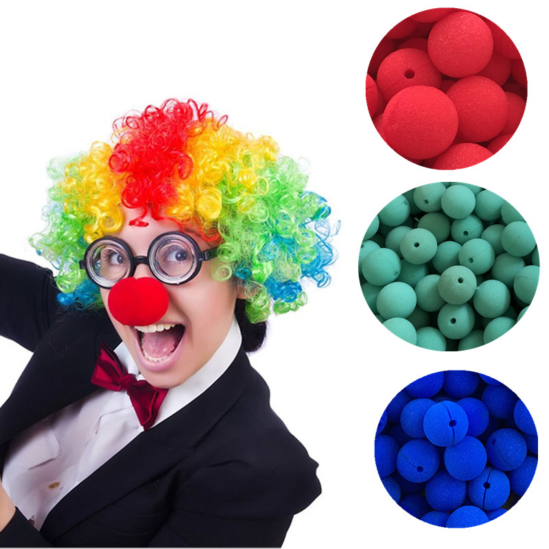 25pcs Red Foam Sponge Ball Clown Nose Circus Party Halloween Costume Sale