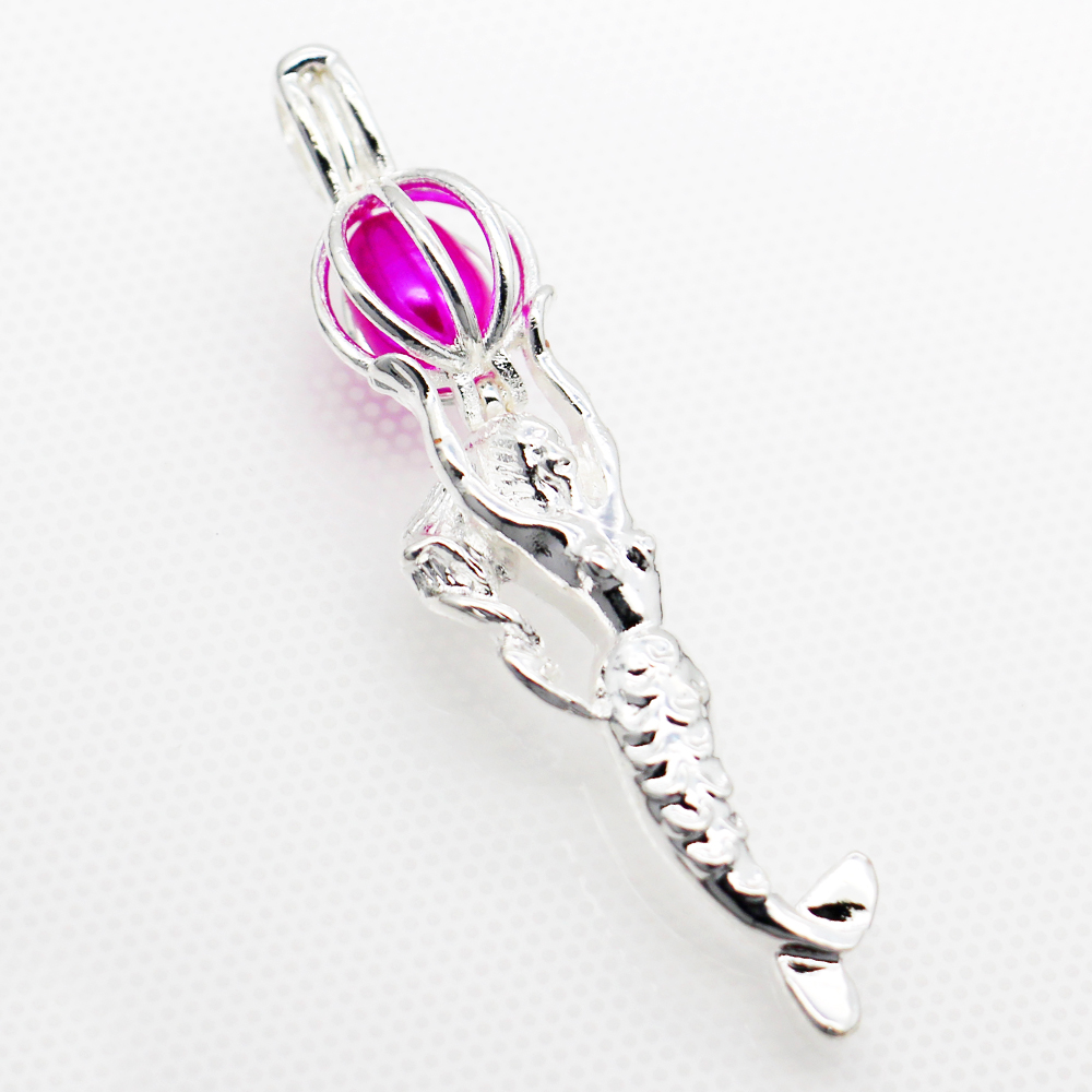 

2018 Creative Mermaid Pearl Cage Pendant Holiday Gift Cheap Necklace (Free Shipping,pearls to be purchased separately)