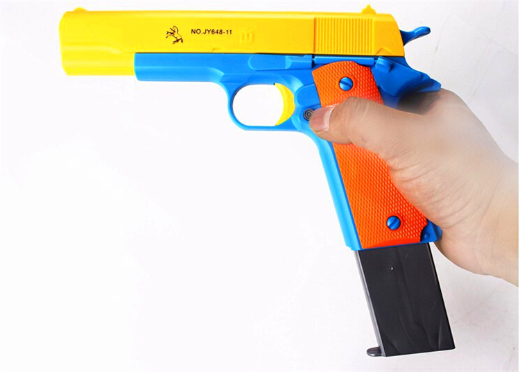 

new fashion classic m1911 toys mauser pistol children's toy guns soft bullet gun plastic revolver kids fun outdoor game shooter safety